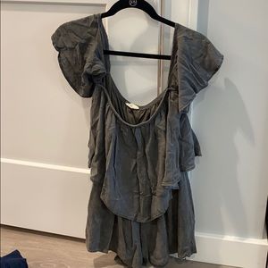 Grey off the shoulder romper